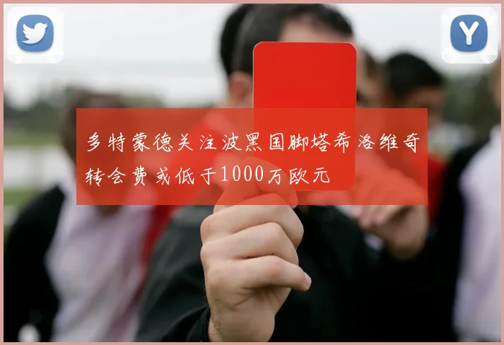 多特蒙德关注波黑国脚塔希洛维奇转会费或低于1000万欧元